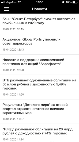 FinamTrade. Новости
